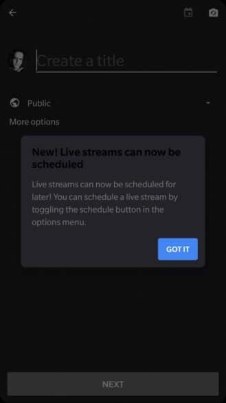 YOutube Live Streaming Schedule