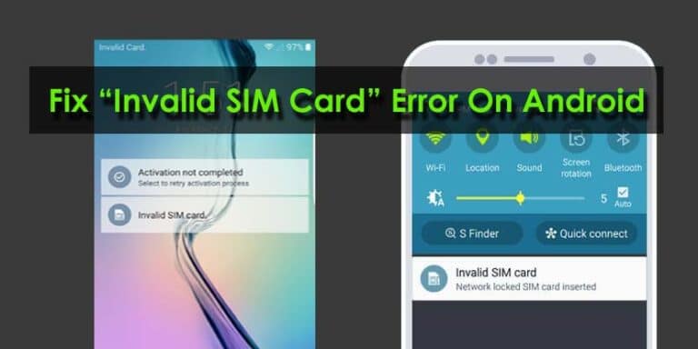 Fix Invalid Sim Card on Android